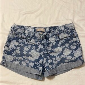Floral Denim Shorts